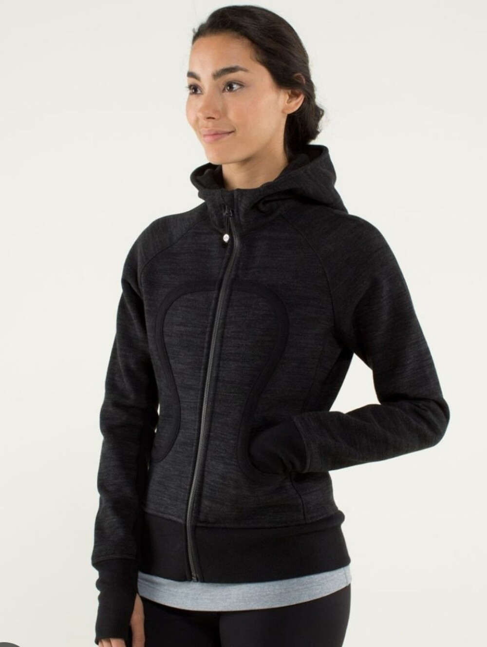 42. Lululemon Black/Gray Scuba Hoodie